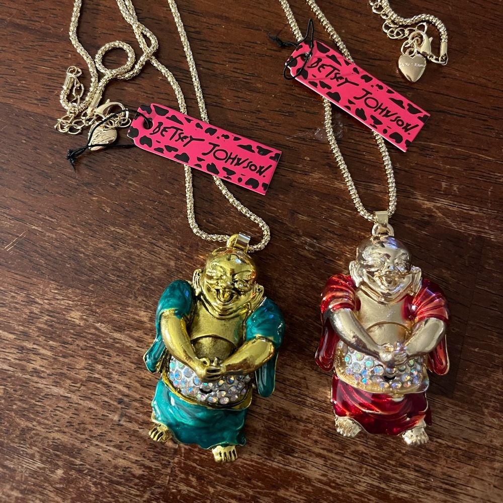 Betsey Johnson necklace Buddha lot new
